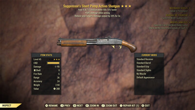 Suppressors 25/15 Pump Action Shotgun