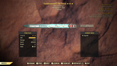 Troubleshooters Ski Sword Lvl 35
