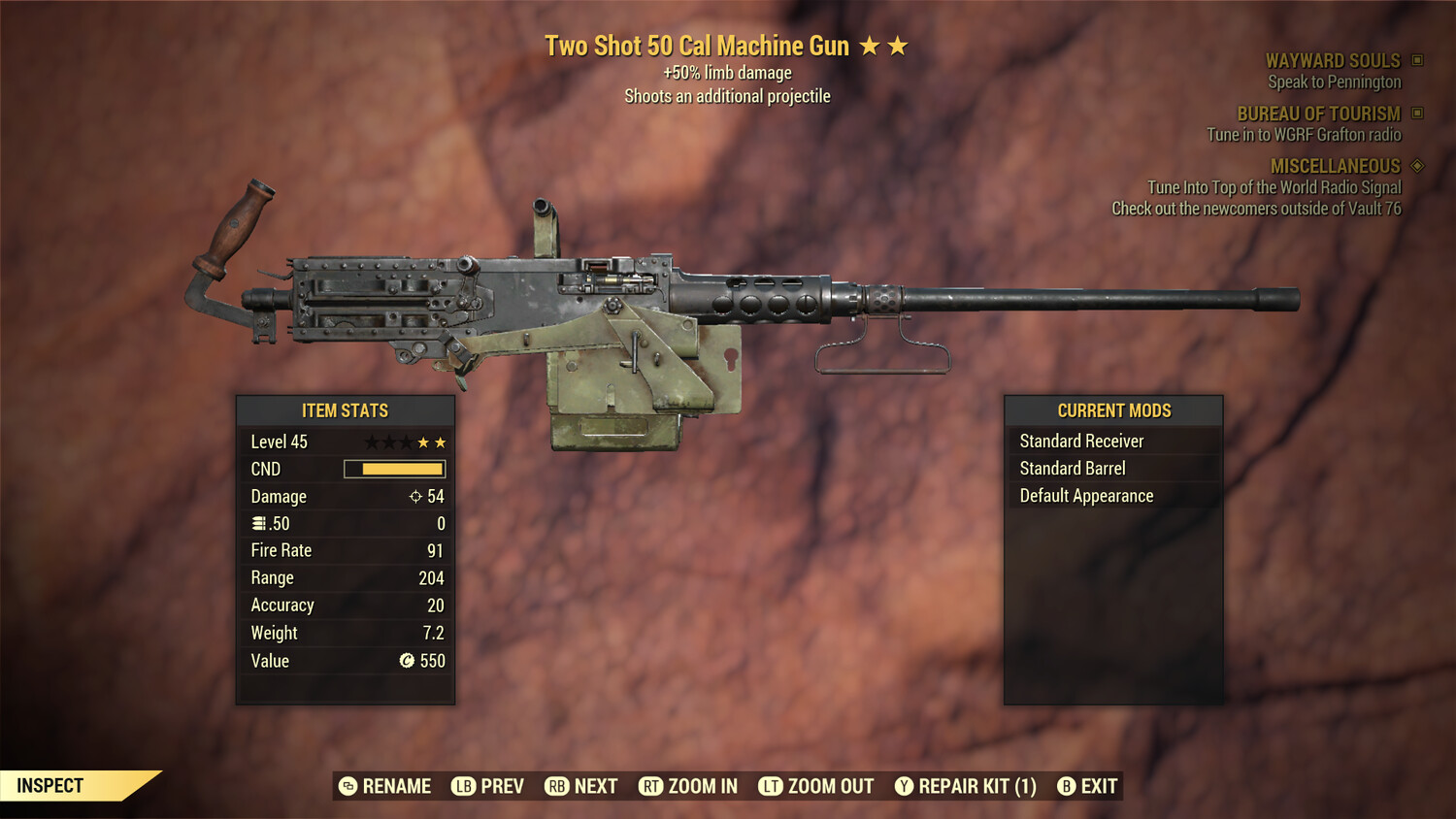 Two Shot 50 50-Cal Machine Gun