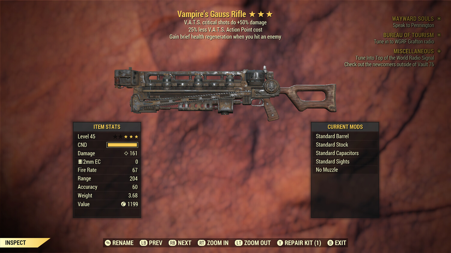 Vampire 50/25 Gauss Rifle