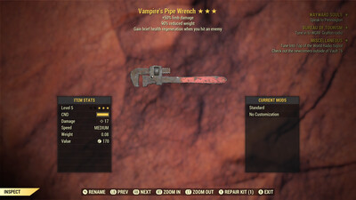 Vampire 50/90 Pipe Wrench Lvl 5 
