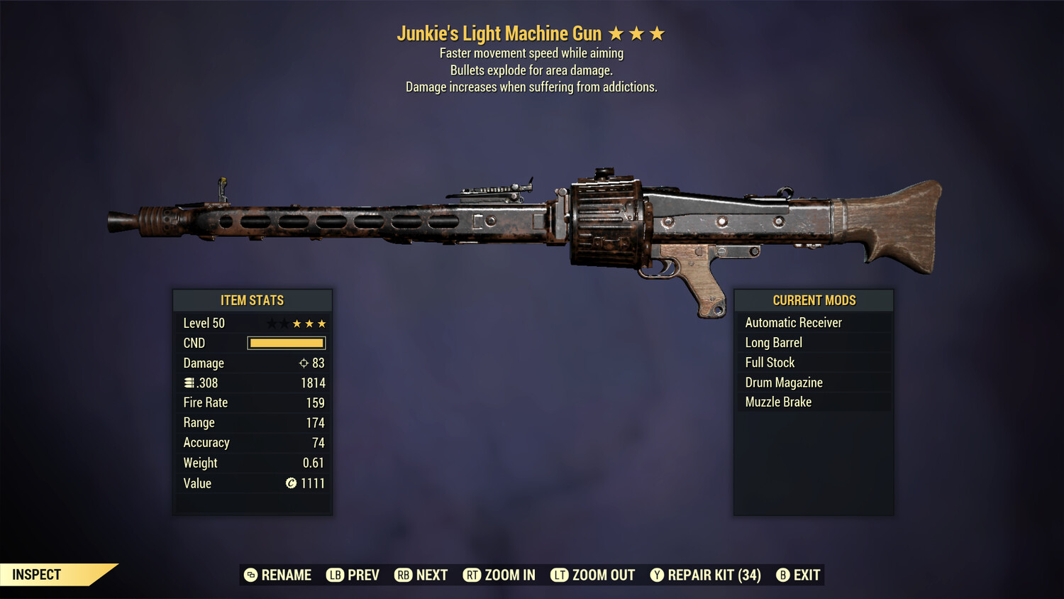 Junkies Explosive FMS Light Machine Gun