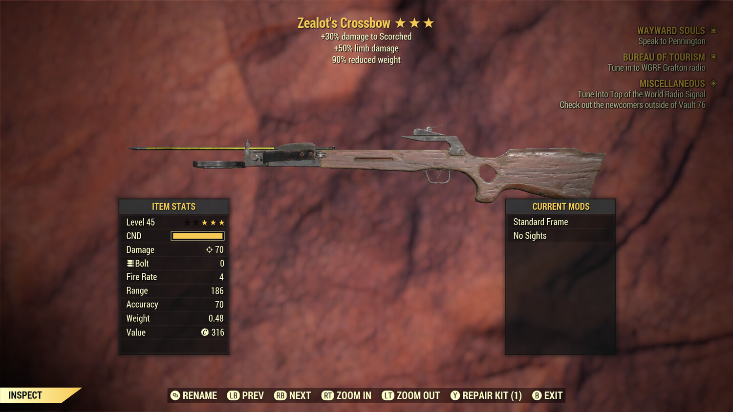 Zealots 50/90 Crossbow