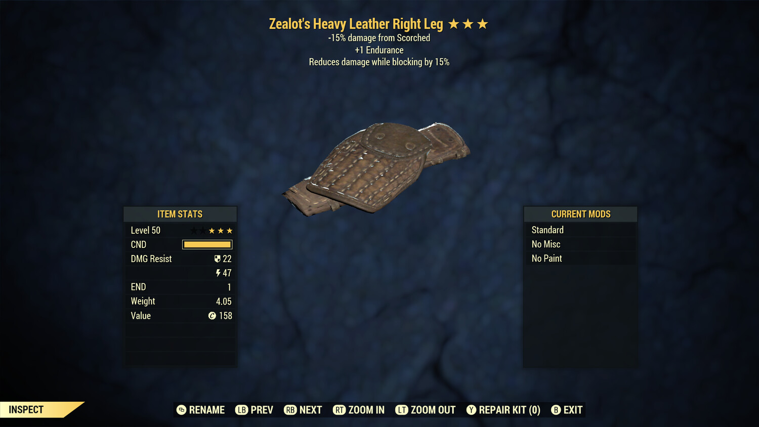 Zealots 1E/Block Leather RL