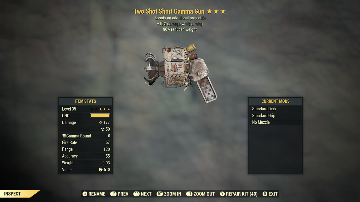 Two Shot 10/90 Gamma Gun