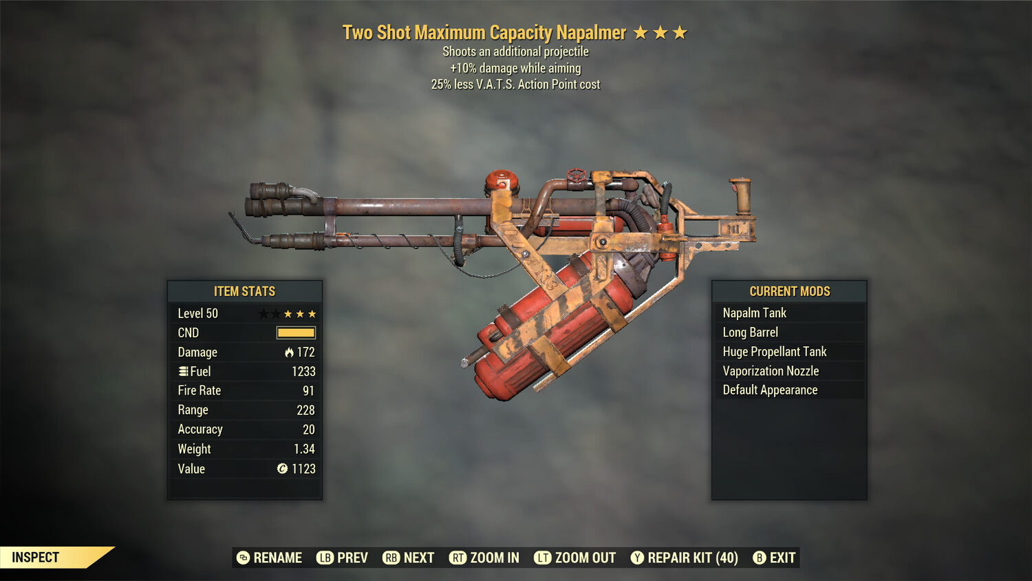 Two Shot 10/25 Flamer