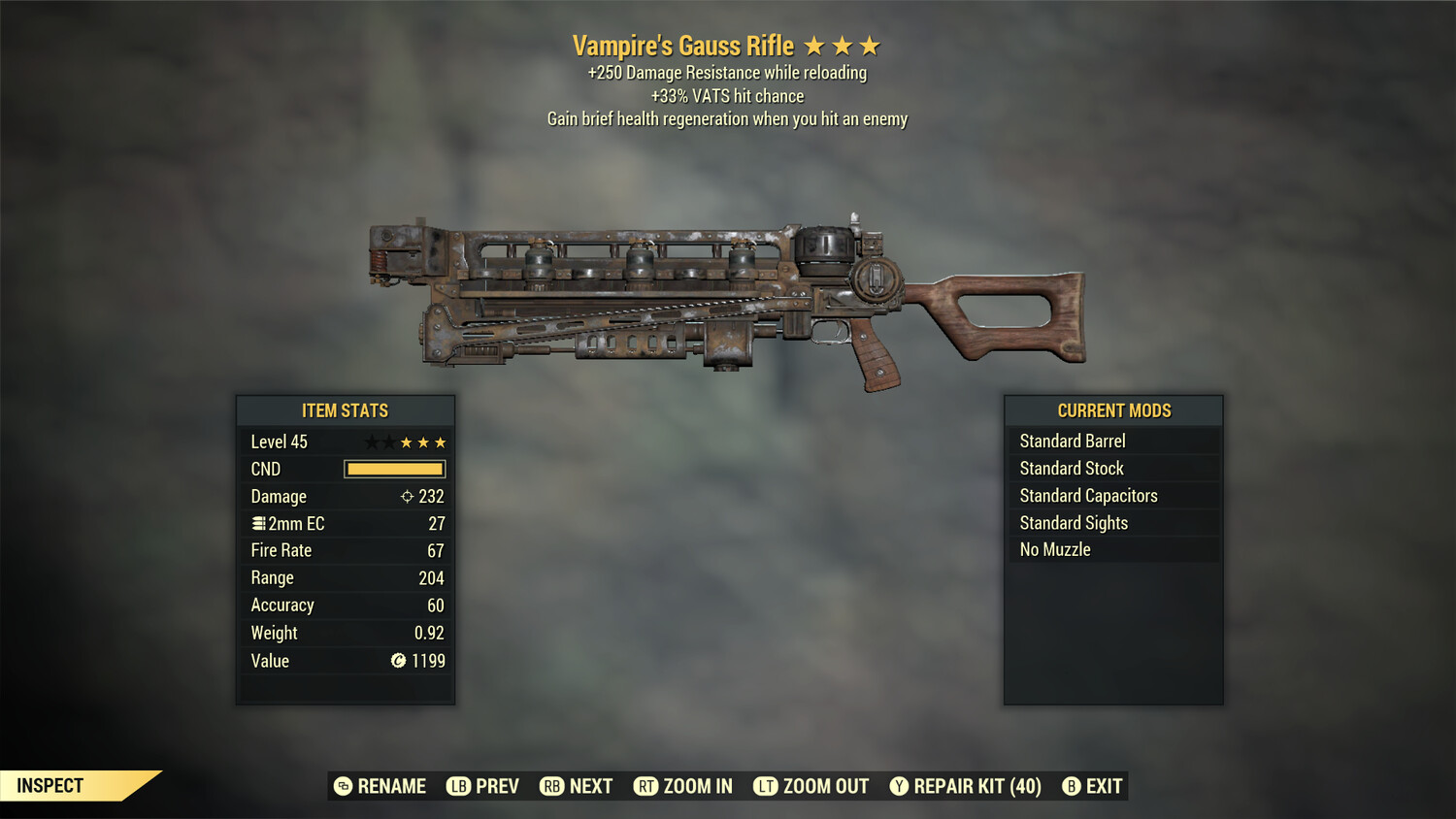 Vampire 33/250 Gauss Rifle