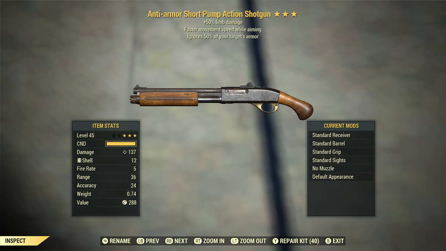 Anti Armor Pump Action Shotgun 50/50