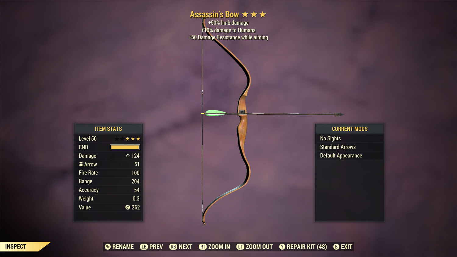 Assassins 50/50 Bow