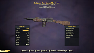 Instigating 25/25 Radium Rifle