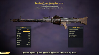 Executioners Explosive 50 Light Machine Gun