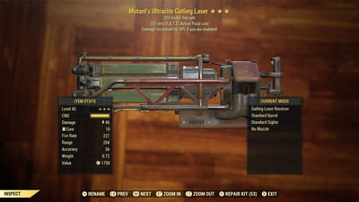 Mutants 25/25 Gatling Laser