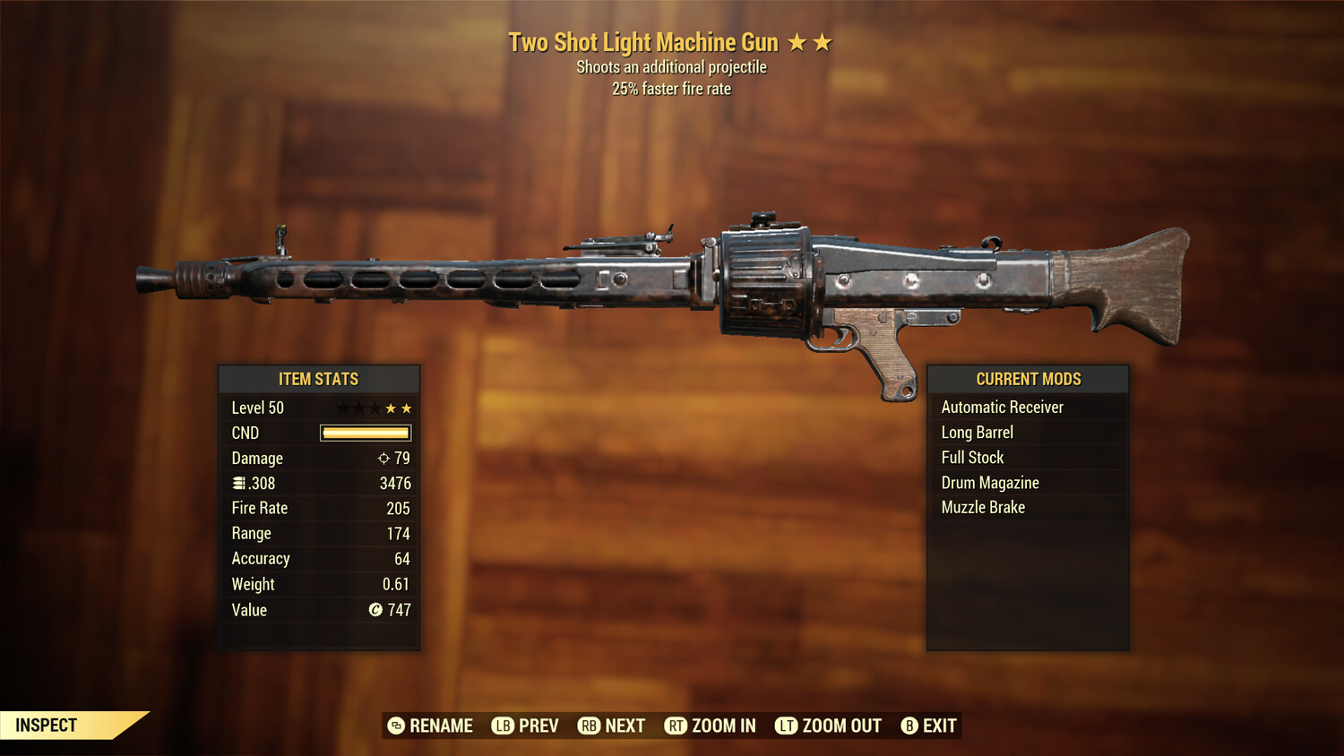 Two Shot 25 Light Machine Gun