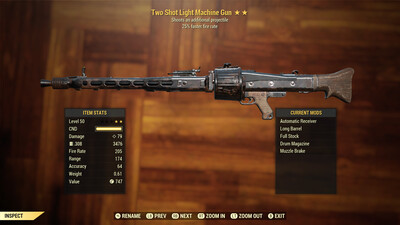 Two Shot 25 Light Machine Gun