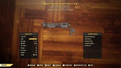 Mutants Explosive 25 Pipe Pistol