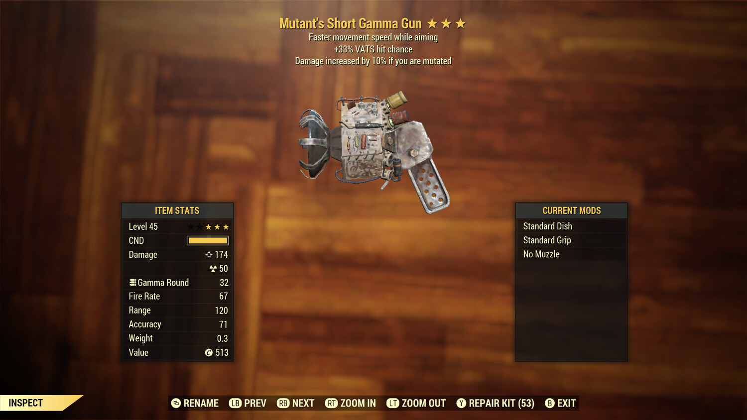 Mutants 10/33 Gamma Gun