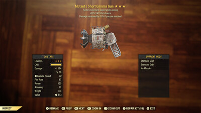 Mutants 10/33 Gamma Gun