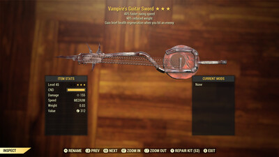 Vampire SS/90 Guitar Sword
