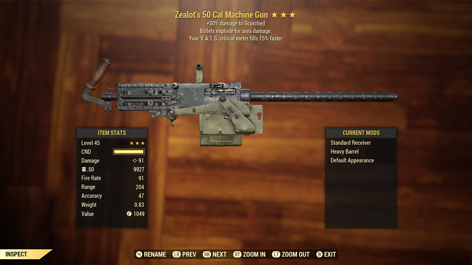 Zealots Explosive 15 50-Cal Machine Gun