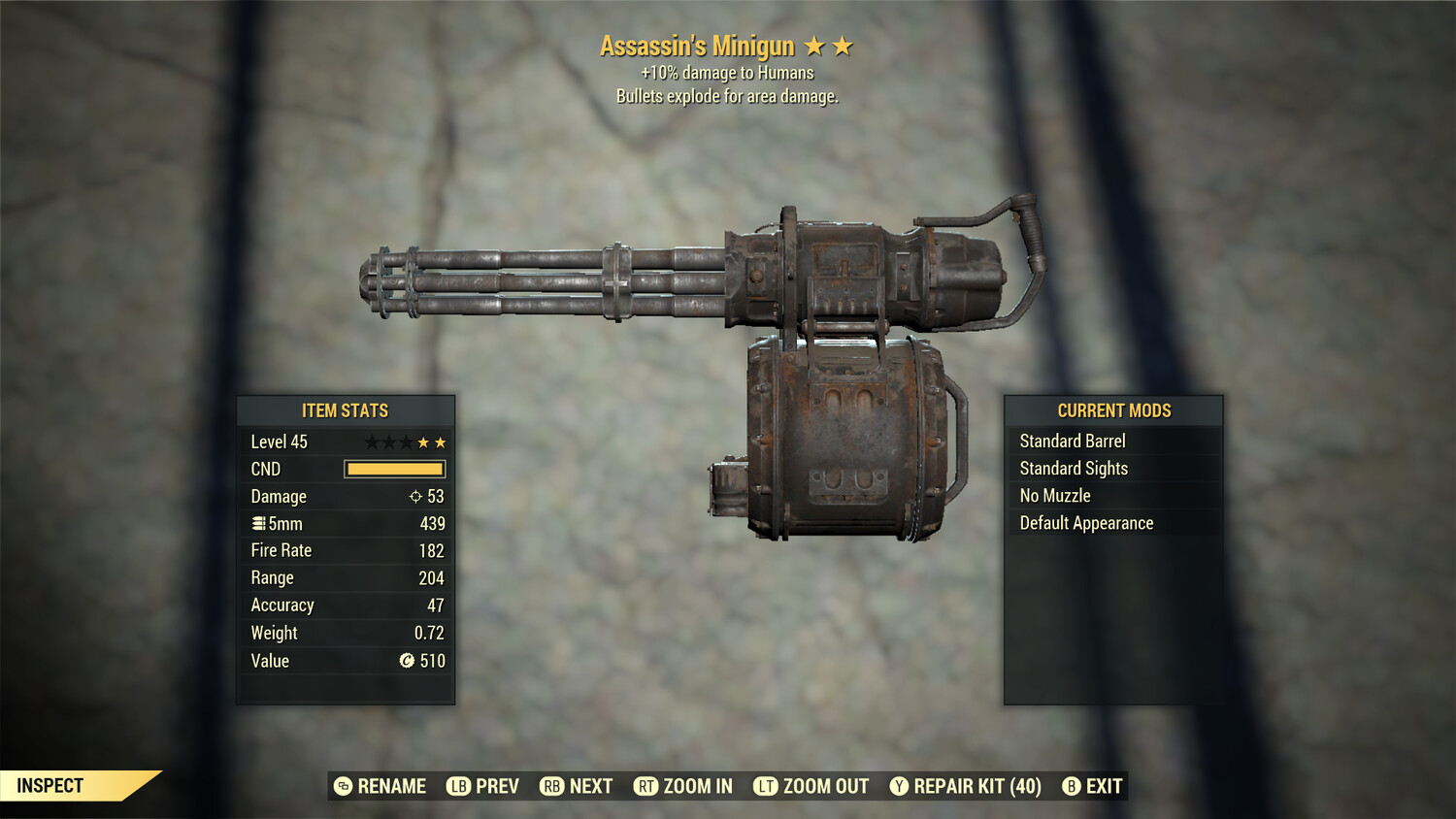 Assassins Explosive Minigun