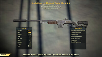 Bloodied Explosive 250 Combat Rifle