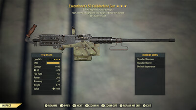 Executioner Explosive 50 Cal Machine Gun