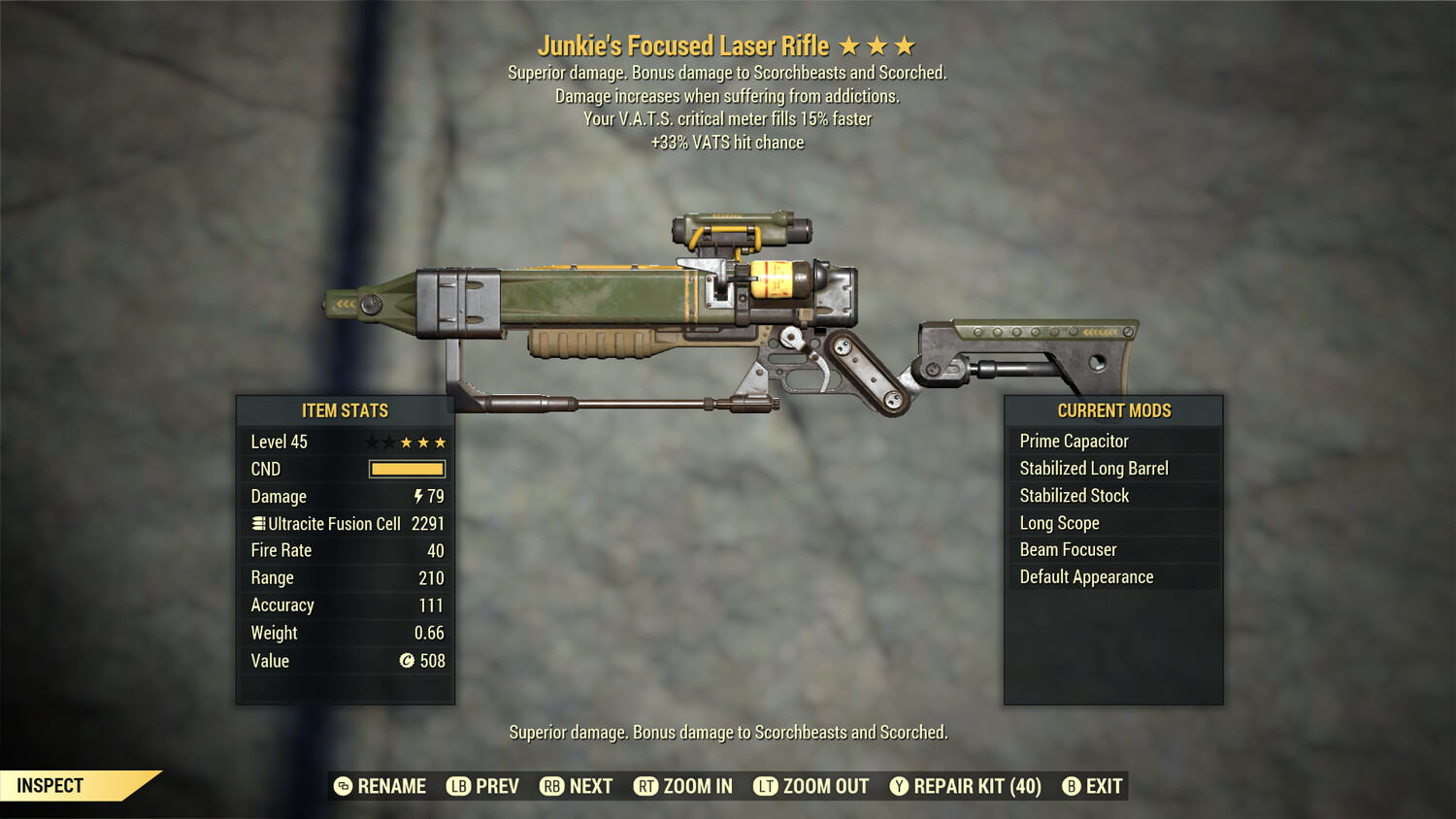 Junkie 33/15 Laser Rifle