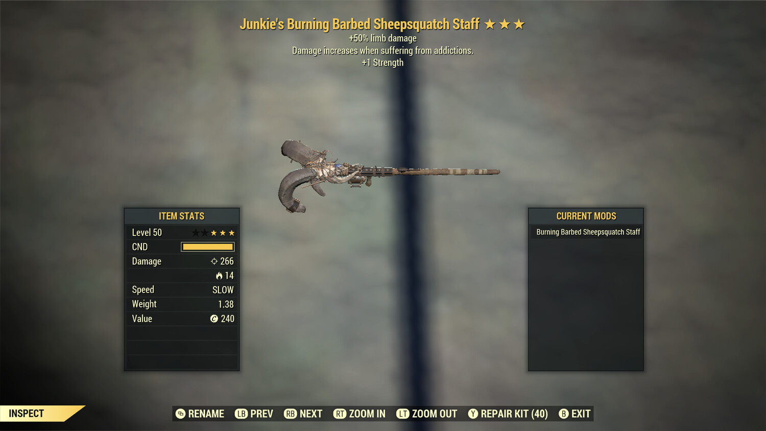 Junkie 50/1S Sheepsquatch Staff