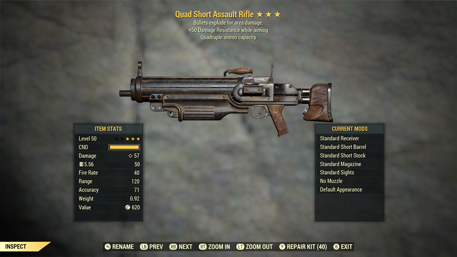 Quad Explosive 50 Assault Rifle