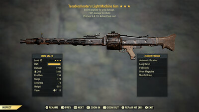 Troubleshooters Explosive 25 Light Machine Gun