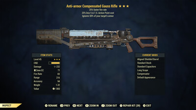 Anti Armor 25/25 Gauss Rifle