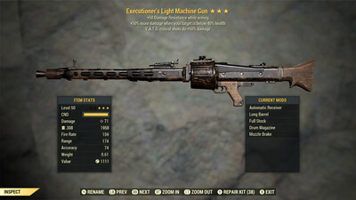 Executioners 50/50 Light Machine Gun