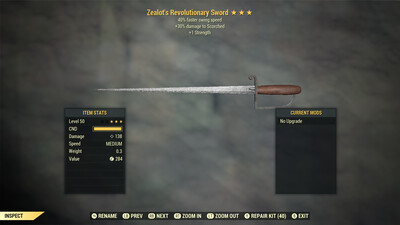 Zealots Revolutionary Sword