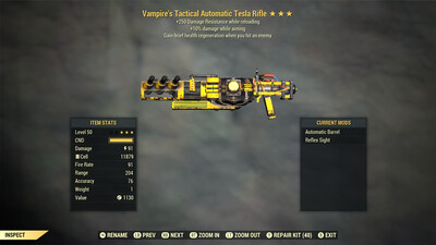 Vampire 10/250 Tesla Rifle