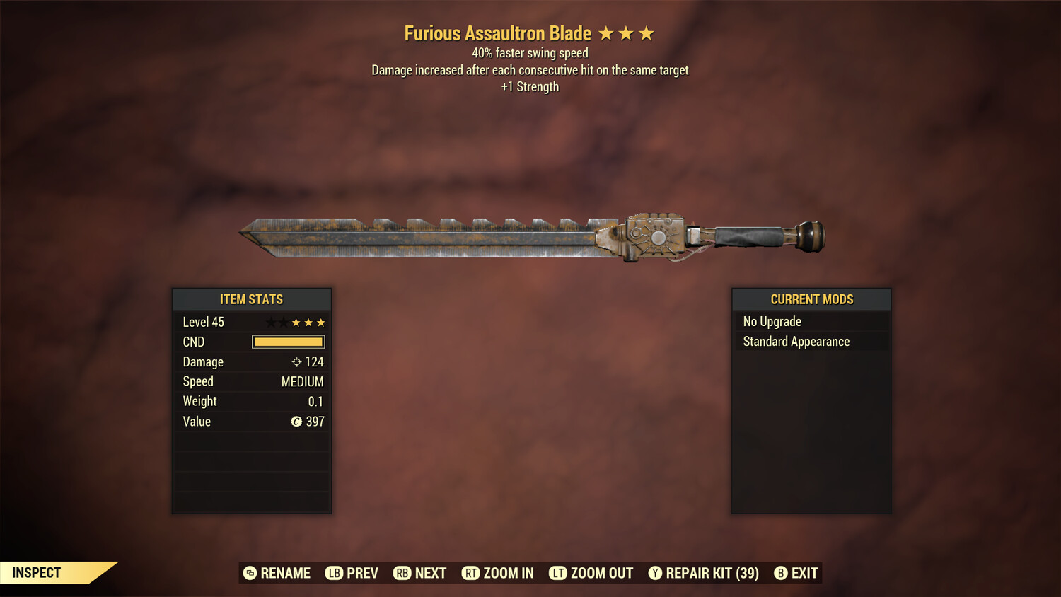 Furious 1S/SS Assaultron Blade