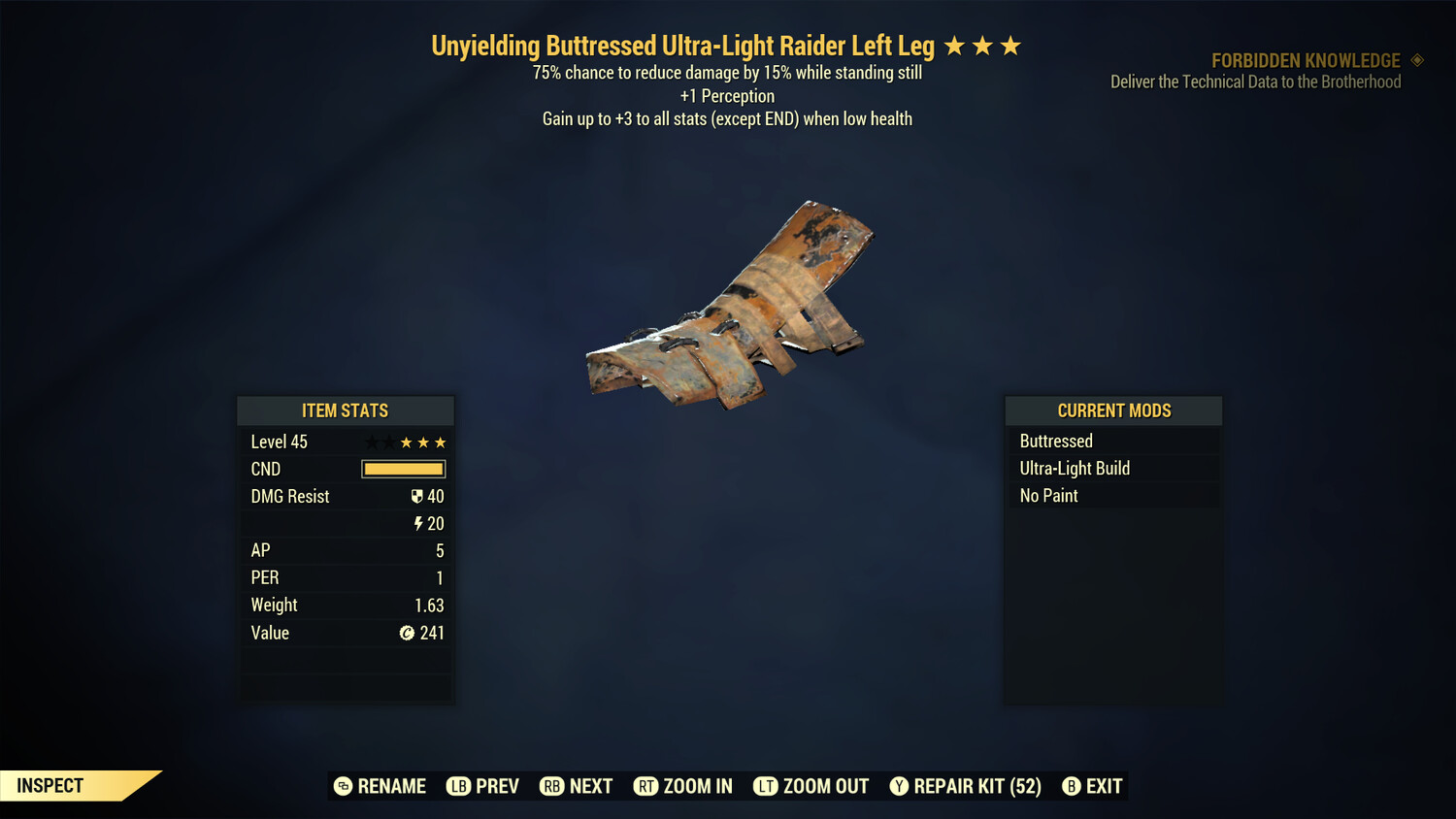 Unyielding Raider Sentinel LL