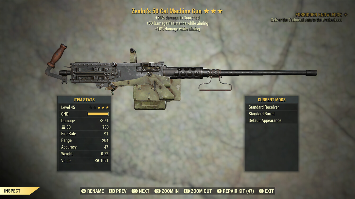 Zealots 25/50 50-Cal Machine Gun