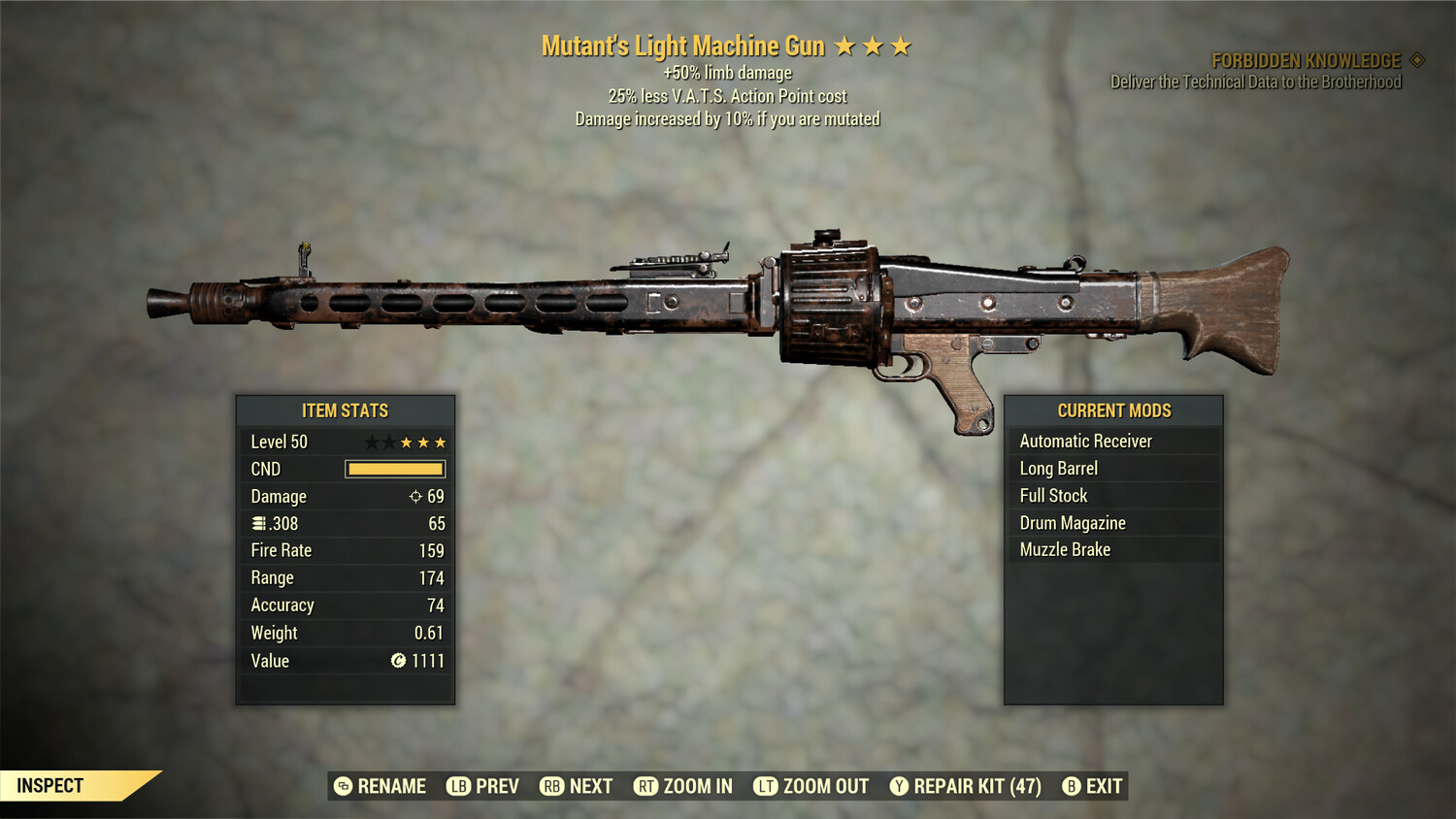 Mutant 50/25 Light Machine Gun