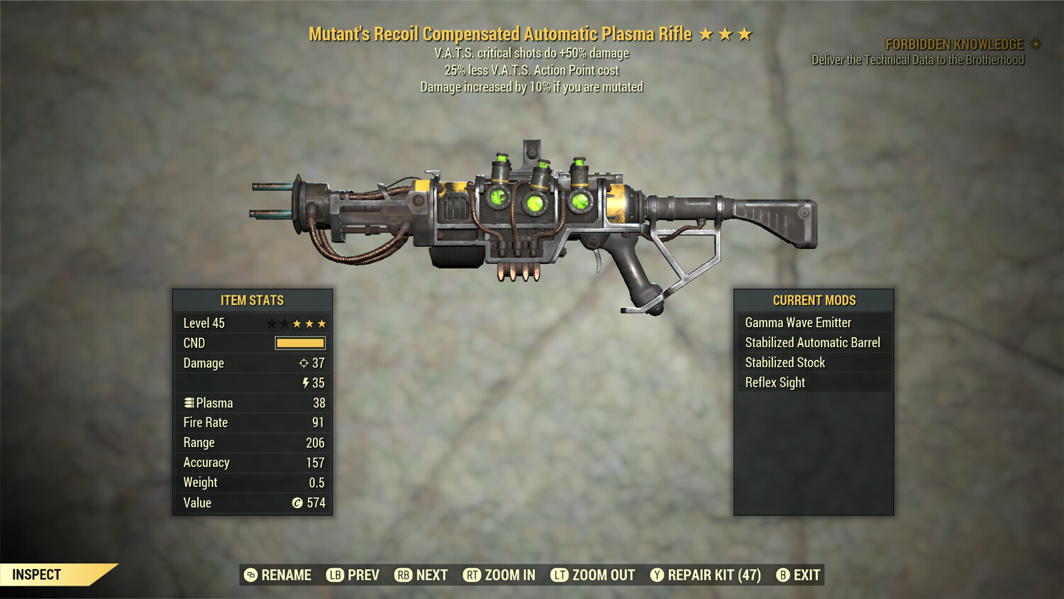 Mutant 50/25 Plasma Rifle