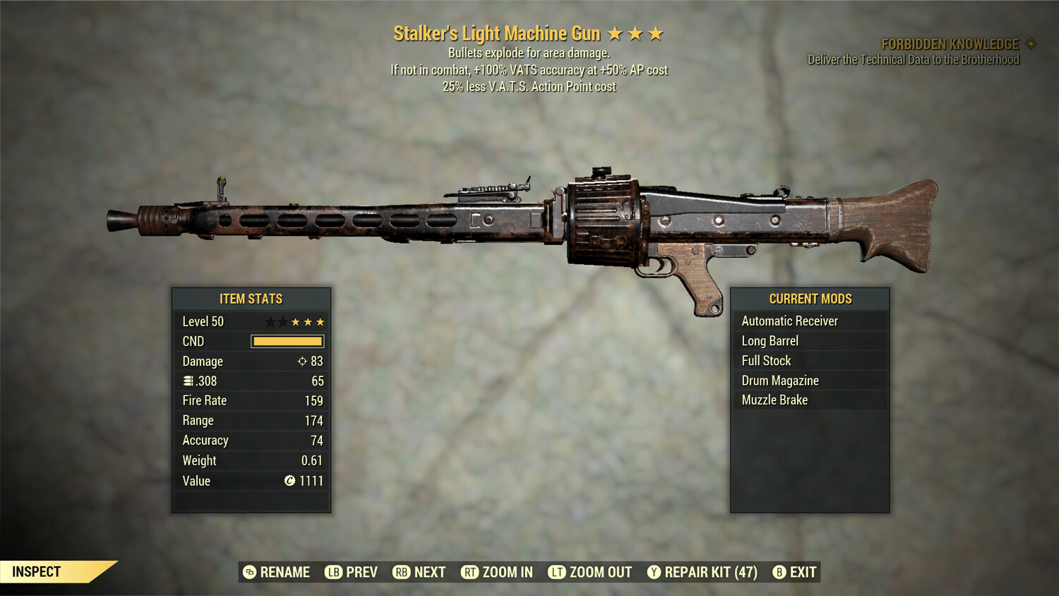 Stalkers Explosive 25 Light Machine Gun