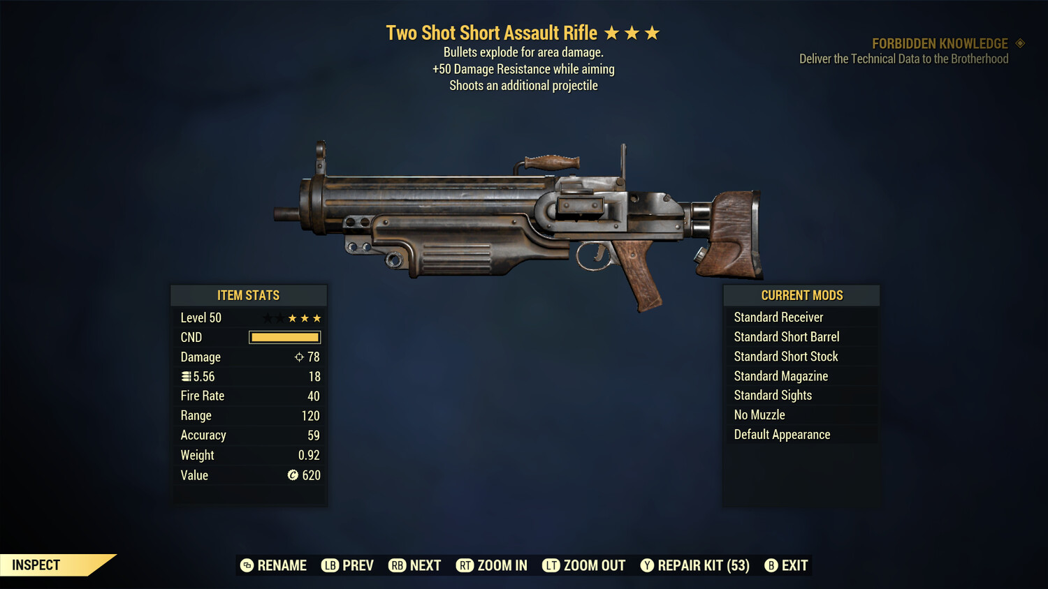 Two Shot Explosive 50 Assault Rifle