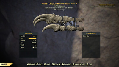 Junkies 50/90 Deathclaw Gauntlet