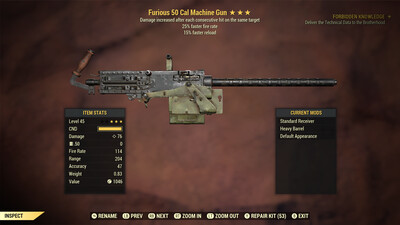 Furious 25/15 50 Cal Machine Gun