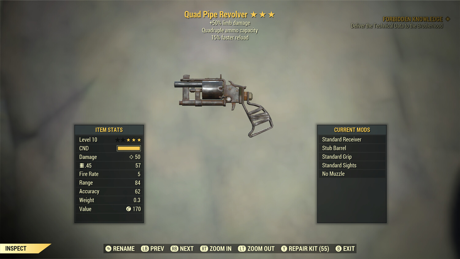 Quad 50/15 Pipe Revolver