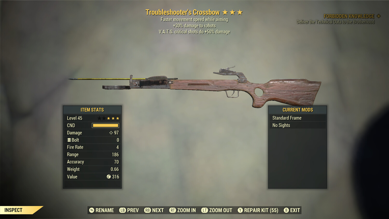 Troubleshooters 50/FMS Crossbow