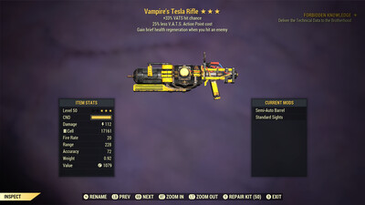Vampire 33/25 Tesla Rifle