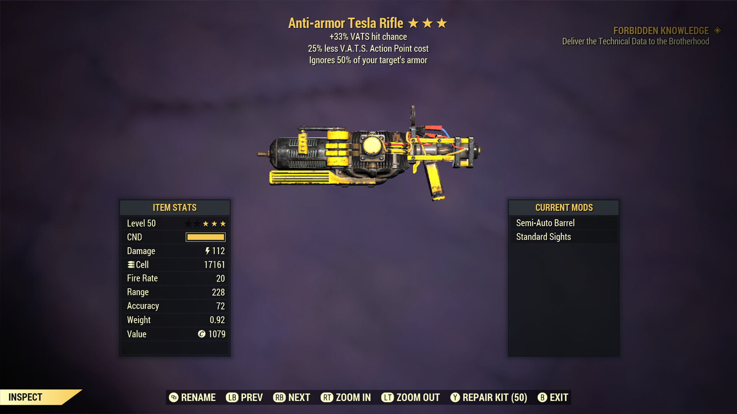 Anti Armor 33/25 Tesla Rifle