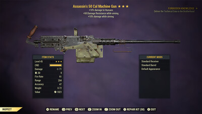 Assassins 10/50 50 Cal Machine Gun
