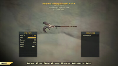 Instigating 50/90 Sheepsquatch Staff