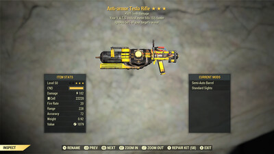 Anti Armor 50L/15c Tesla Rifle